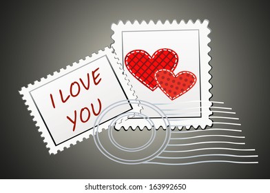 Valentine's Day-themed stamps