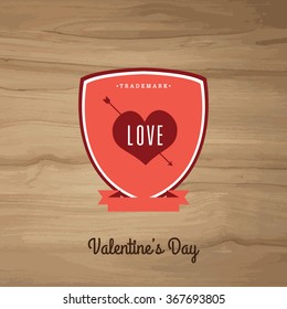 Valentine's day/Vector set vintage labels