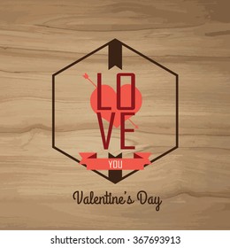 Valentine's day/Vector set vintage labels