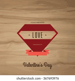 Valentine's day/Vector set vintage labels