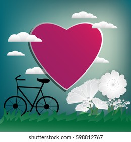 valentine's day.with beautiful heart Abstract background,vector illustration.