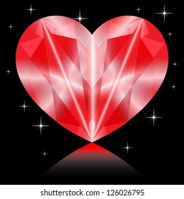 Valentines diamond heart