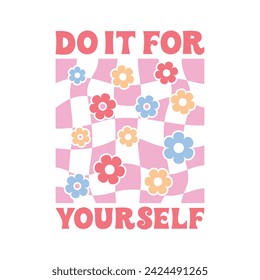 Valentine's Do It For Yourself Retro Design