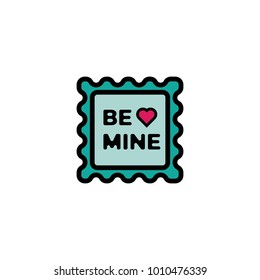 Valentines envelope icon vector.