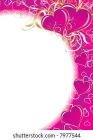 Valentines floral background, vector illustration