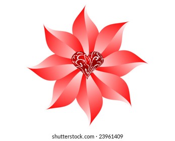 valentine's flower vector illustration