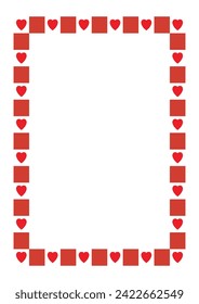 Valentinus Frame A4 Vektor mit Herz