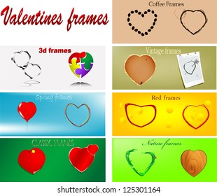 Valentines frames. Can be used as banner, decoration, price tags.