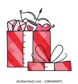valentines gift box cartoon