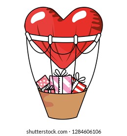 valentines gift box cartoon