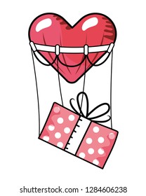 valentines gift box cartoon