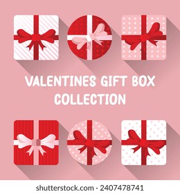 conjunto de colección de cajas de regalo de San Valentín