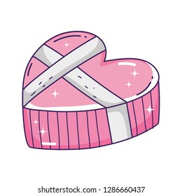 valentines giftbox with heart shape
