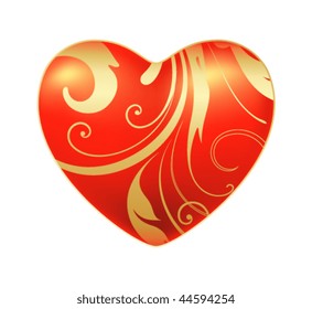 Valentines glossy heart.