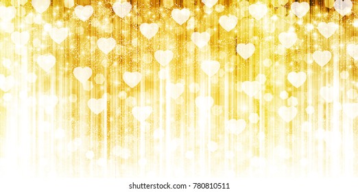 Valentine's glow heart background