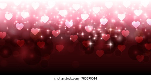 Valentine's glow heart background