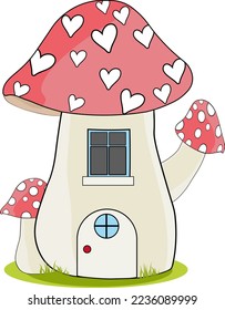 Valentines Gnome House.
 It can be used on T-Shirt, labels, icons, Sweater, Jumper, Hoodie, Mug,