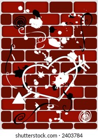 Valentines Grafitti - Vector