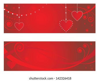 Valentines greeting banners