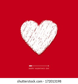 Valentine's greeting card with decorative Heart