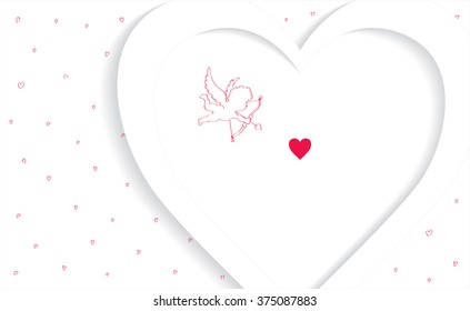 Valentine's greeting card. Template layout design