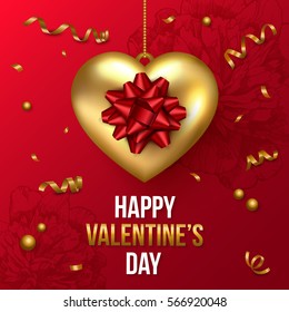 Valentines greeting card template. Vector illustration eps 10 format