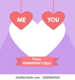 Valentines greeting card vector
