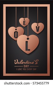valentines greeting card vector