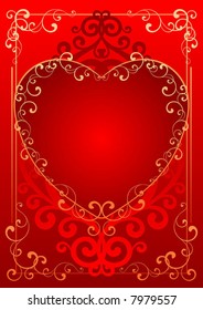 Valentines greeting card, vector illustration