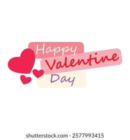 Valentine's greeting with heart elements