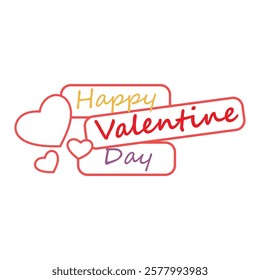 Valentine's greeting with heart elements