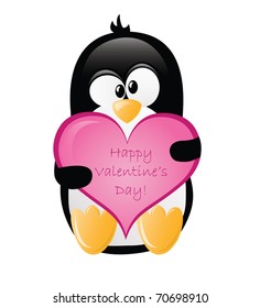 Valentine's Greeting Penguin