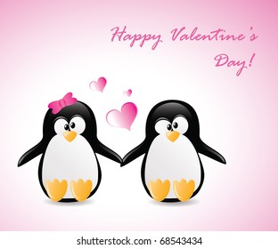 Valentine's Greeting Penguins