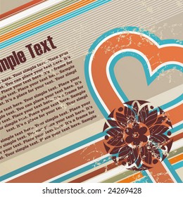 Valentines grunge background with free space for your text