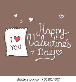 Valentines Hand drawn doodles and design elements vector