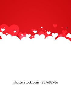 valentines happy day winter background. card vector illustration for fine emotion