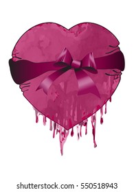 Valentines heart with bow