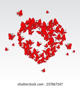 Valentine's Heart of butterflies.