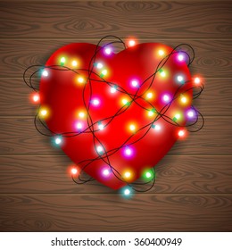 Valentines heart card