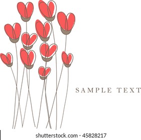 Valentine`s heart card.Vector illustration.