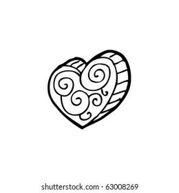 caricatura del corazón de valentines