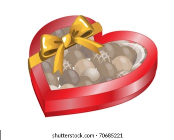 valentine's heart chocolate box