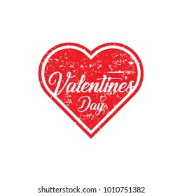 Valentines heart. Decorative heart background with grunge or vintage style. Vector illustration.