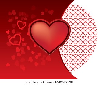 Valentines heart. Decorative heart background with lot of valentines hearts. Vector illustration.