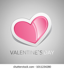 Valentines heart. Decorative heart background. Vector illustration.