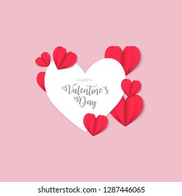 Valentines heart. Decorative heart background, Vector illustration.Wallpaper.flyers, invitation, posters, brochure, banners. - Vector
