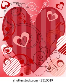 valentines heart with fancy background