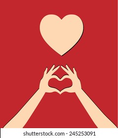 Valentines heart figure vector artwork