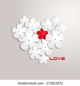 Valentine's Heart of  flowers