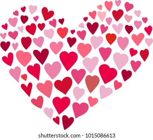 Valentines heart form, vector illustration.